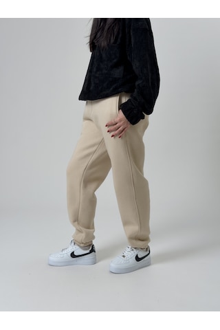 Cocopelli Şardonlu Bej Kadın Jogger Eşofman Coc2536