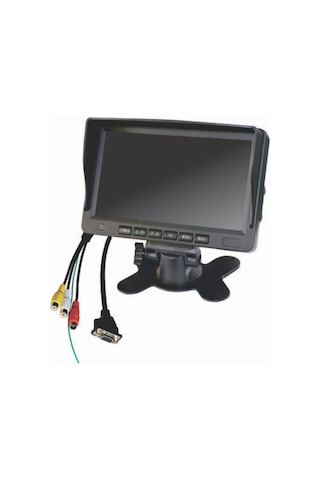 7" İnç Ayaklı Araç İçi Monitör Hd Led Panel Çift Kamera Girişli Vites Tetiklemeli Vga Ve Ses Girişli 12v-24v Twogo Go-1710
