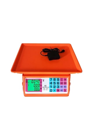 Yeni Renkli Elektronik Dijital Manav Market Pazarcı Mutfak Terazisi 40 Kg Kapasite 2 Gr Hassasiyet Renkli