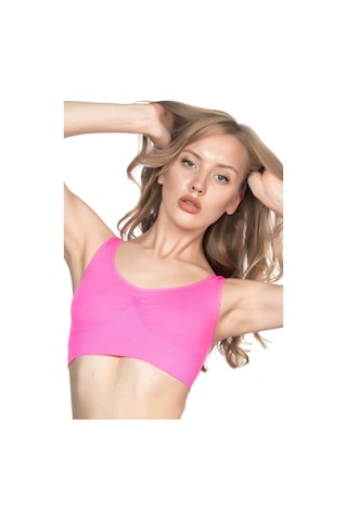 Neon Fuşya Mı Emay 4005 Soft Kalın Askı Büstiyer Neon Fuşya