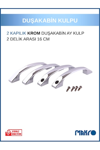 Duşakabin Cam Kapı Ay Kulp 4 Adet Duşakabin Kolu Krom Krom Parlak Duşakabin Cam Kapı Ay Kulp 4 Adet Duşakabin Kolu Krom Krom Parlak