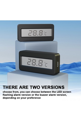 Maiyame Akvaryum Su Sıcaklık Ölçerü - Yüksek Hassasiyetli Sensörlü, Lcd Ekranlı, Alarma Sahip, T2-a Parıltı Versiyonu, 320mah Li-pil İçeren