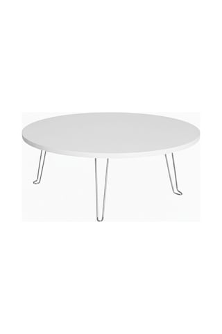 Ratemo 50 Cm Beyaz Katlanır Yer Sofrası 22 Cm Yükseklik Yemek Masası Beyaz