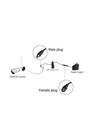 Alfais 4386 Dc Adaptör Uzatma Kablosu 10 Metre 5.5mm x 2.1mm Dişi Erkek