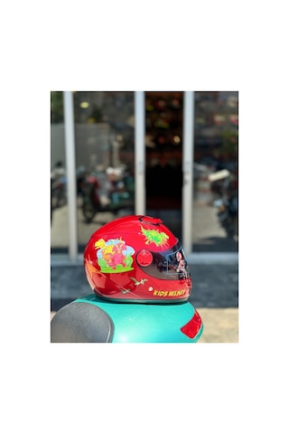 Çocuk Kaskı Ece 22.06 Sertifikalı / Fullface Kask / Ekstra Hafif Ve Konforlu Bordo