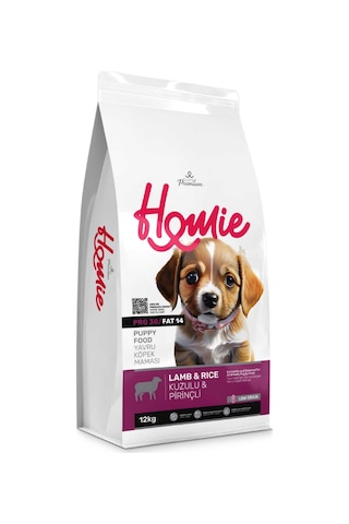 Homie Süper Premium Düşük Tahıllı Puppy Kuzu Etli Yavru Köpek Maması 12 Kg