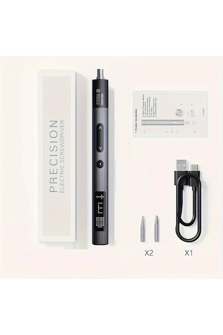 Honeybeeshop 1 Takım 4ü 1 Arada Hassas Elektrikli Tornavida Seti 2 Manyetik Uç Ve Led Işık Profesyonel Tamir Aletleri