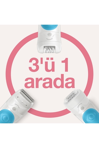 Braun Silk-Epil 5 5605 3'ü 1 Arada Senso Smart Epilatör