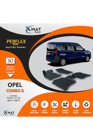 Perflex Paspas 3D Havuzlu X-MAT Combo D - Doblo III 2011-2017