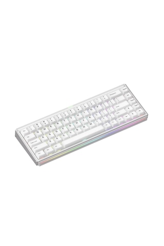 Akko Ray68 He White %65 Astroaim Magnetic Switch 8k Hz Hall Effect Hotswap Argb Kablosuz İngilizce Manyetik Gaming Klavye
