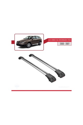 Alfa Romeo 156 Crosswagon T932 2000-2007 Arası İle Uyumlu Ace-1 Ara Atkı Tavan Barı Gri