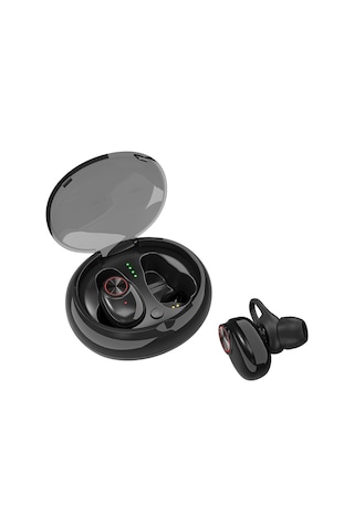 Wezone Siyah Spor Bluetooth Kulaklıklar - İkili Tws, Ses Gürültüsü Engelleme, Şarj Kutusu, 10m Erişim Mesafesi, Ter Ve Yağmur Dayanıklı