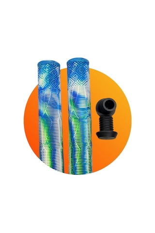 17 Cm Mtb Bmx Freeride Elcik Silikon Bisiklet Elcik Kaymaz Yapı Dirt Jump Bisiklet Elciği Mavi Yeşil Mor - Pembe