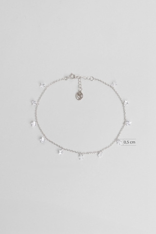 Yıldızlı Gece 18 Ayar Beyaz Altın Kaplama 25 Cm Gümüş Hal Hal 58072416