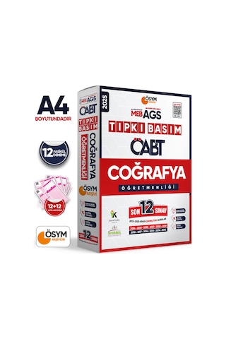 2026 MEB-AGS ÖABT Coğrafya Öğretmenliği ÖSYM Tıpkı Basım 13lü Deneme Paketi Dijital Cevaplı