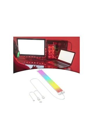 Homyl Rgb Güç Uzatma Kablosu Pc Manyetik Montaj 8p-çift-8p