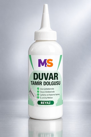 Hazır Duvar Tamir Dolgusu Beyaz 220 Gr Macunu Zemin Alçı Sıva Çatlak Boşluk Onarıcı Giderici 1 Adet