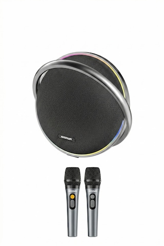 Amaya Asp-hk9 300w Super Bass Bluetooth Parti Hoparlörü Çift Mikrofonlu Karaoke Ses Sistemi Tws