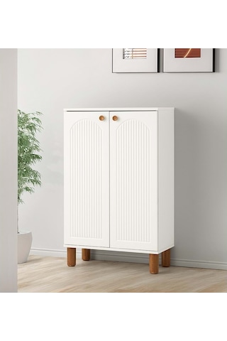 Mobilgen Beyaz Bohem Ayakkabılık Beyaz