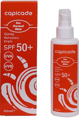 Capicade Normal Ciltler İçin Güneş Kremi SPF50+ 100 ML