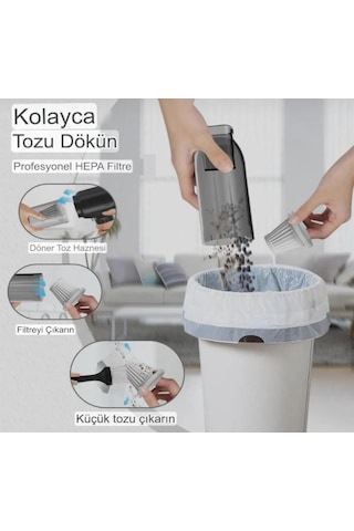 Auhma 12000pa Şarjlı Profesyonel Vakumlu Emiş Ve Üfleme Özellikli Mini Araç Süpürgesi 1