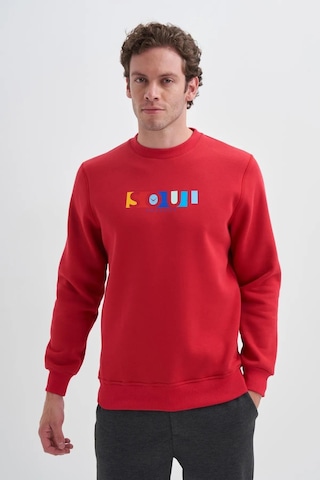 Cazador 3 İplik Şardonlu Sweatshirt 5161 Kırmızı Kırmızı