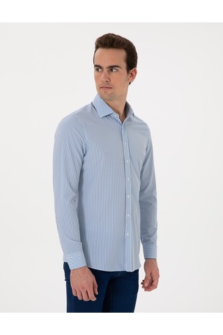 Pierre Cardin Erkek Mavi Gömlek Desenli 50303897-vr036 Mavi
