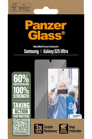 Panzerglass Samsung Galaxy Uyumlu S25 Ultra Ultra-wide Fit Tam Koruma Çerçeve Aparatlı Ekran Koruyucu