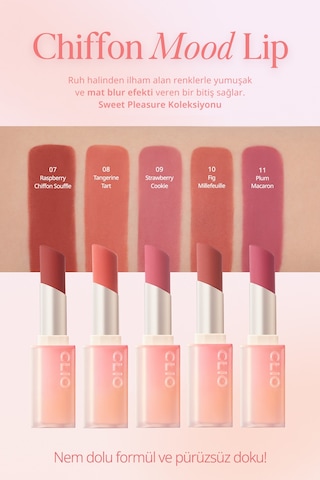 Clio Chiffon Mood Lip 09 Strawberry Cookie