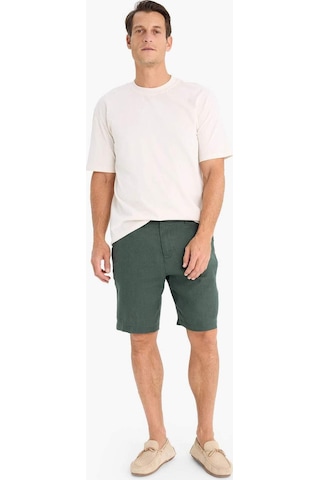 DeFacto %100 Keten Regular Fit Yazlık Bermuda Şort D9931AX25SMKH498