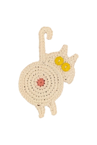 Suntek Magideal Sevimli Kahve Ve Çay İçeceği Coaster İçecek Beyaz