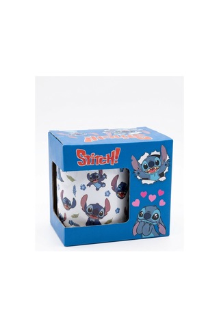 Stitch Karakter Baskılı Çay Ve Kahve Kupası - Sevimli Çizgi Film Desenli Seramik Bardak Beyaz
