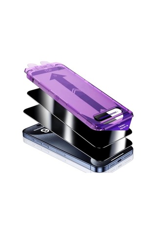 Apple iPhone Uyumlu 16/16 Pro /16 Plus / 16 Pro Max Hayalet Aparatlı Ekran Koruyucu Otomatik Kurulumlu Toz Engelleyici Baloncuk Bır