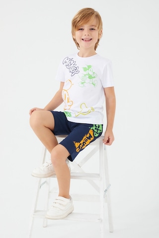 Mıckey Mouse Erkek Çocuk Bermuda Takım Beyaz