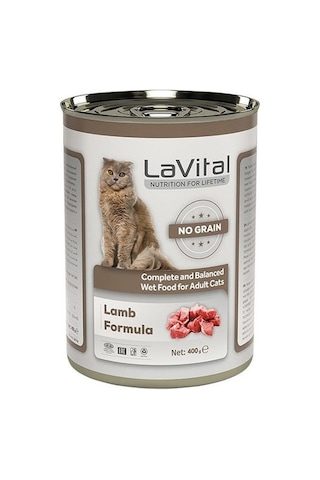 La Vital Kuzu Etli Konserve Yetişkin Kedi Maması 400 G