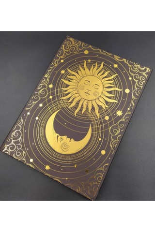 Tarot Güneş Ve Ay Temalı Planner Karton Kapak Defter Çok Renkli