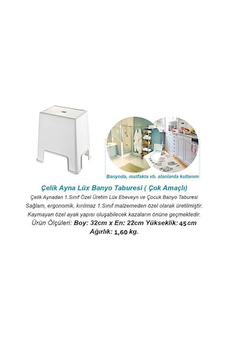 Büyük Boy Banyo Taburesi Royaleks-129 Çok Renkli