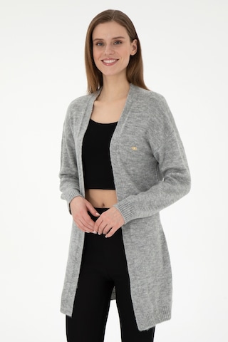 U.s. Polo Assn. Kadın Gri Melanj Hırka Triko 50297102-vr086 Gri Melanj