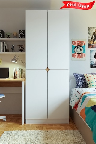 Bohem Tv Ünitesi 150 Cm N Çizgili Mdf Kapak Beyaz