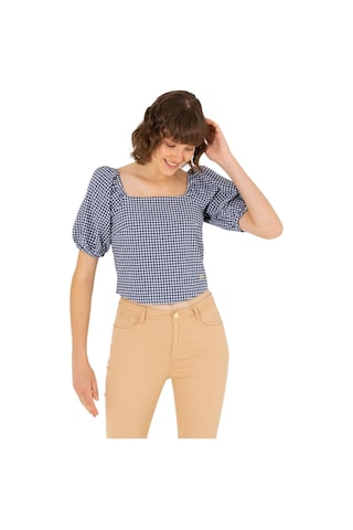 U.S. Polo Assn. Kadın Desenli Bluz 1581553 Lacıvert