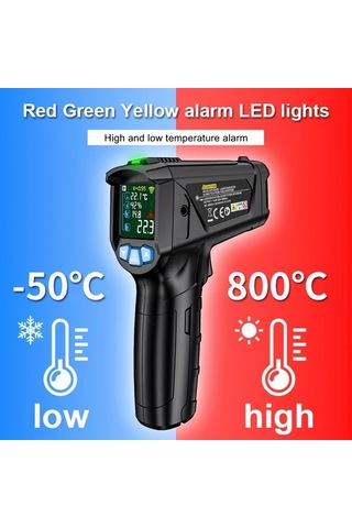 Motion003 Mestek Ir01a Dijital Kızılötesi Termometre Temassız -50 C İla 800 C Lcd Ekran P