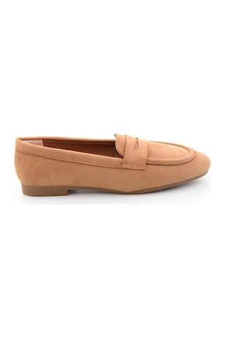 Taba Süet Kadın Loafer Ayakkabı K01745877072