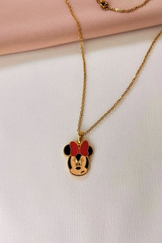 Mickey Mouse Çelik Kolye Çok Renkli