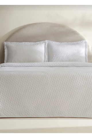 Karaca Home Breeze Soft Çift Kişilik Yatak Örtüsü Takımı Ekru Be Beyaz