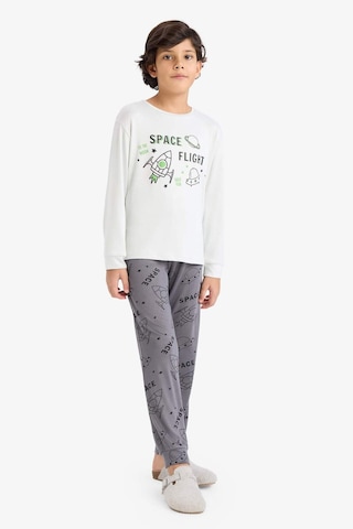Defacto Erkek Çocuk Termal Pijama Takımı Baskılı Uzun Kollu Üst Uzun Alt F3349a825wngr503 Gri-gr503