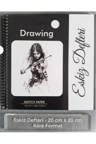 Dreamartgalery Eskiz Defteri, Çizim Defteri , Sketchbook 20cm X 20cm