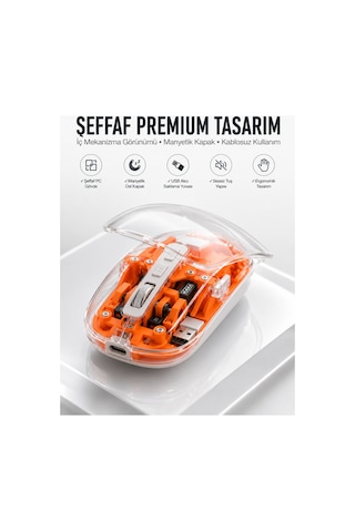 Fare Mouse Çift Modlu Kablosuz Bağlantılı 2.4ghz Destekli Yeni Nesil Tkndhmngo Çok Renkli Diğer