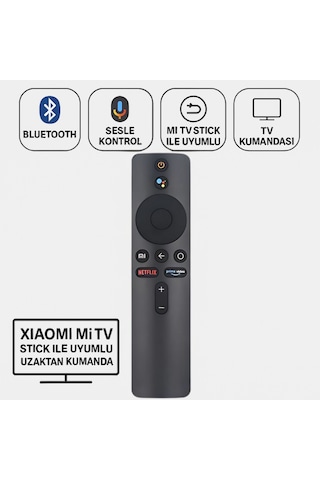 Polham Xiaomi Mi Tv Stick İle Uyumlu Uzaktan Kumanda, Android Tv Box İçin Uzaktan Bluetooth Kumanda