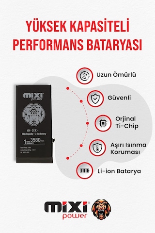 Apple Uyumlu iPhone Xr Yüksek Kapasiteli Batarya, Pil Sağlığı Yüzde Gösterir,