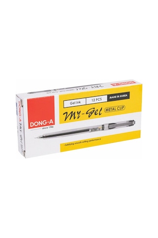Dong-A My-Jel Kalem 0.5 Mm İğne Uçlu Siyah  12 adet